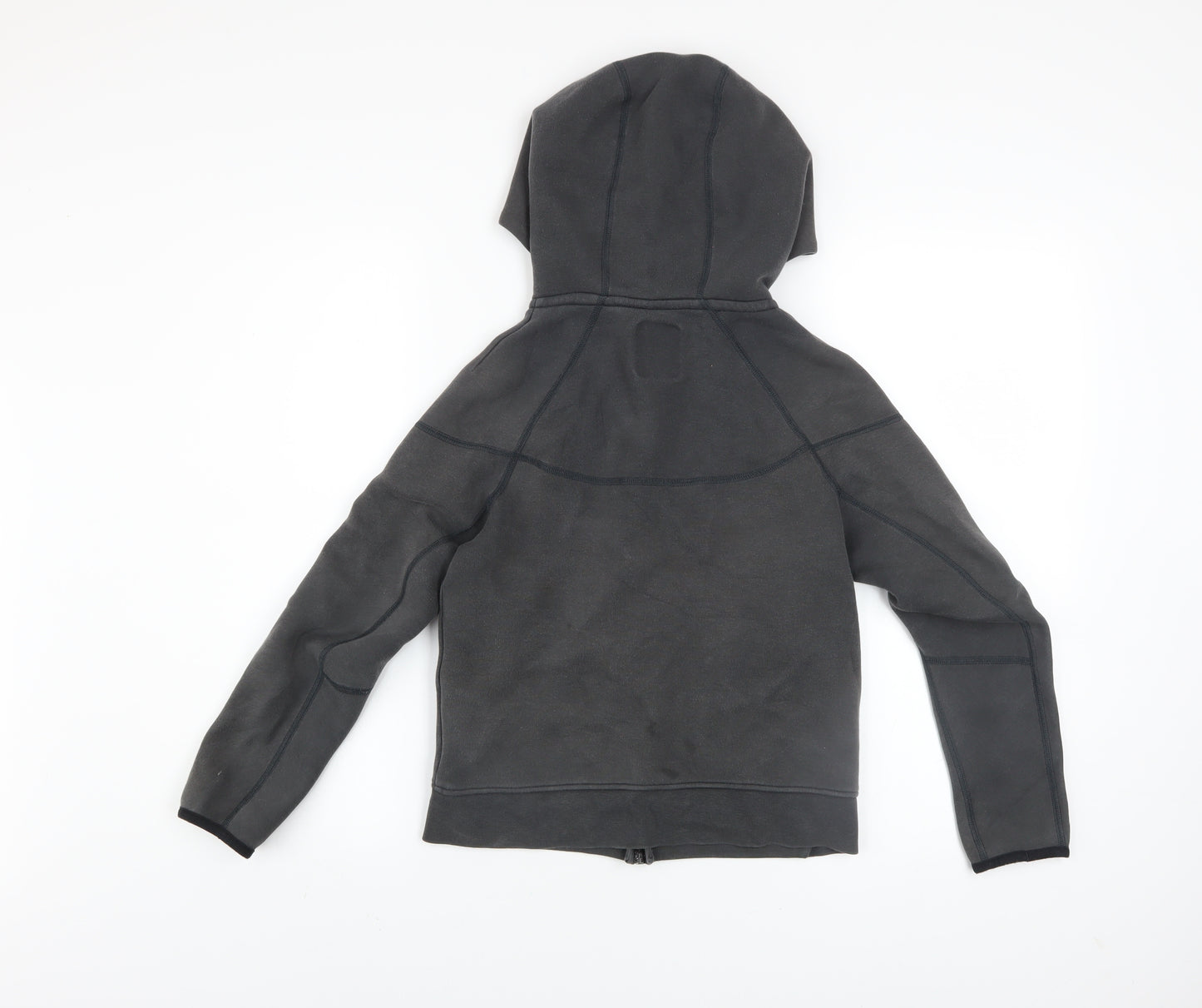 Nike Boys Grey Full Zip Hoodie M 137-147cm Cotton Blend Sportswear