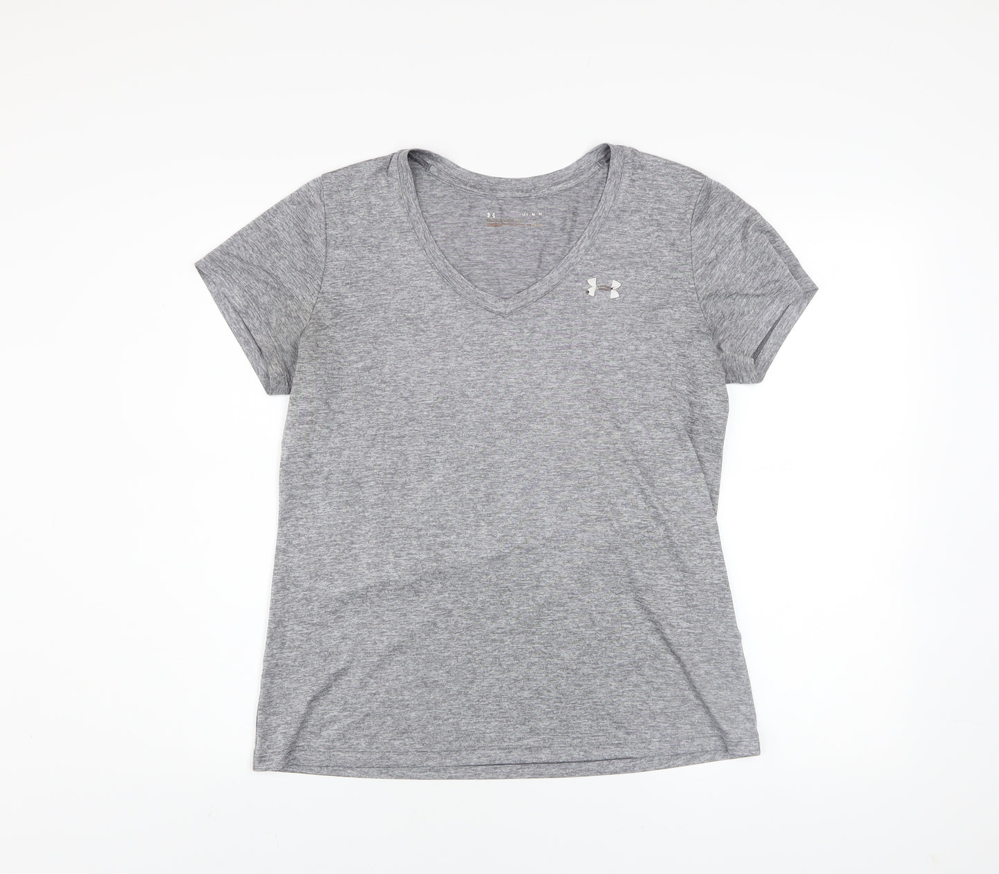 Under Armour Men Grey V-Neck Athletic Fit T-Shirt Size M