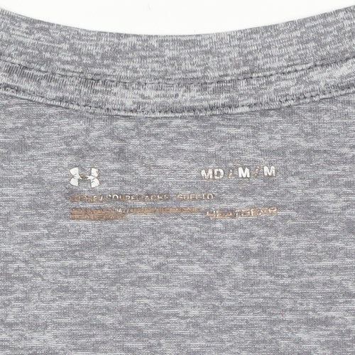 Under Armour Men Grey V-Neck Athletic Fit T-Shirt Size M