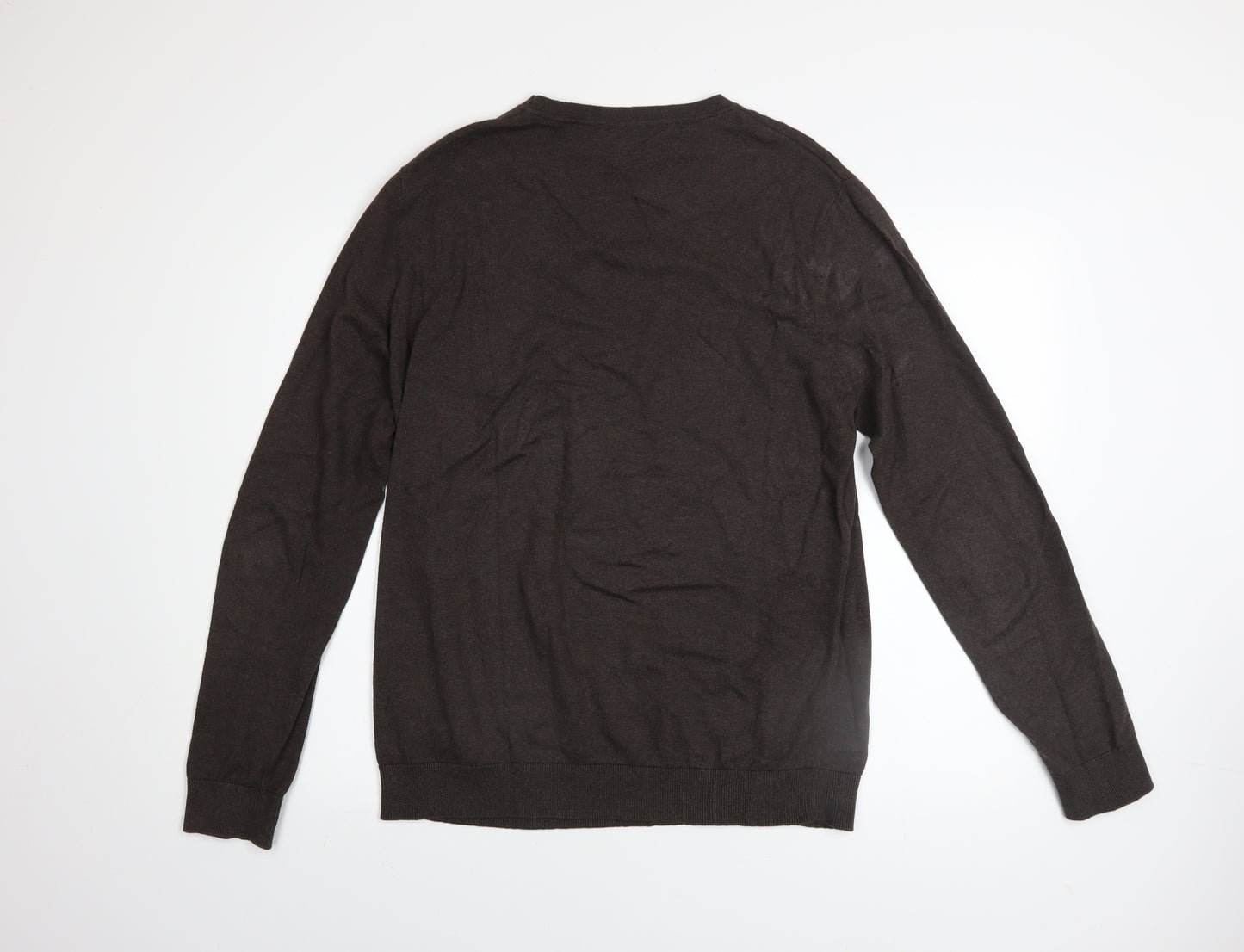 Selected Homme Men's Brown Cotton Crew Neck Jumper Size L