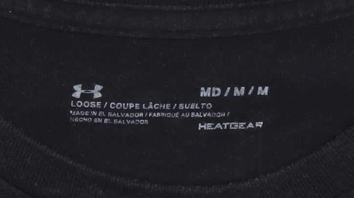 Under Armour Men's Black Medium HeatGear Loose Fit Graphic T-Shirt