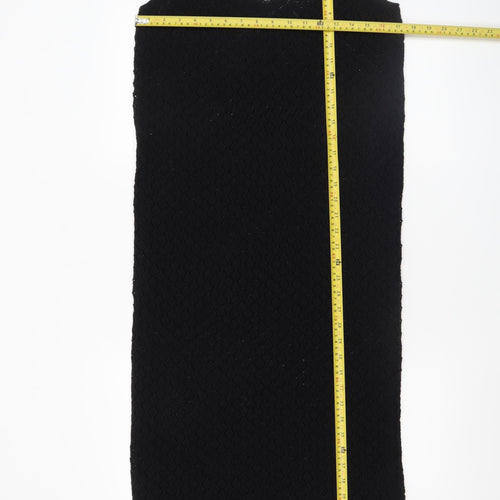 Primark Women’s Black Knit Slip Dress Size 10-12 V-Neck