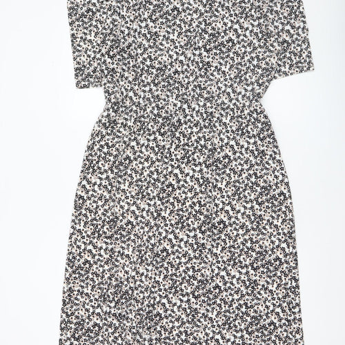 Adrianna Papell Womens Floral Fit & Flare Dress L Multicoloured