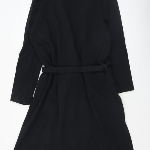 ASOS DESIGN Men's Black Robe Small Fleece Belted Loungewear