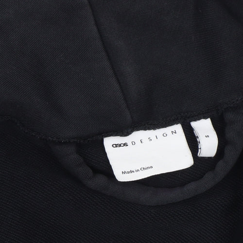 ASOS DESIGN Men's Black Robe Small Fleece Belted Loungewear