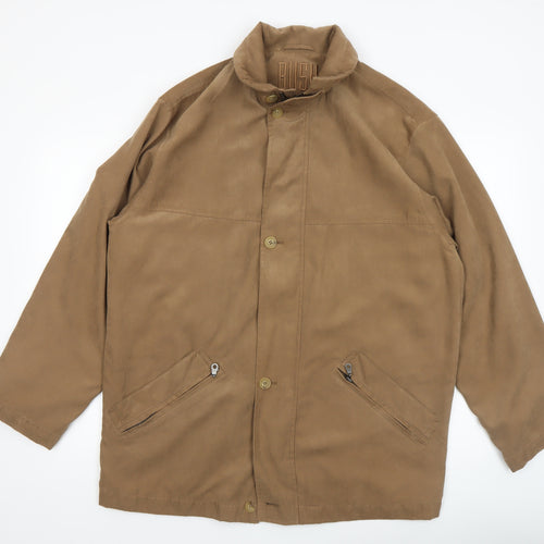 Bush Men's Brown Polyester Button-Up Casual Jacket Size 40 Regular
