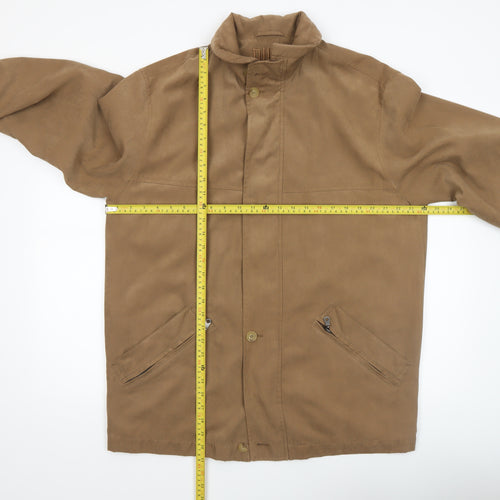 Bush Men's Brown Polyester Button-Up Casual Jacket Size 40 Regular