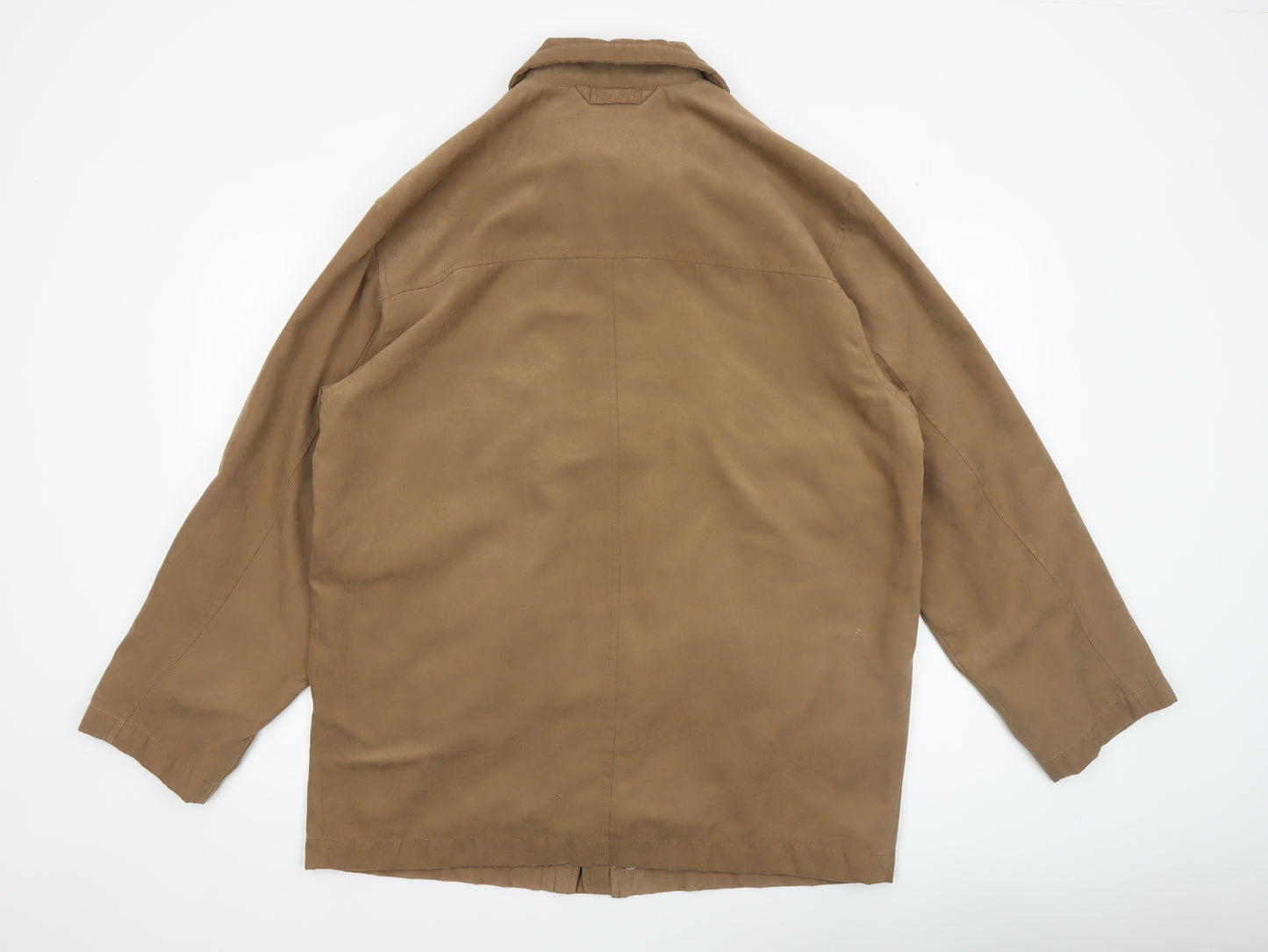 Bush Men's Brown Polyester Button-Up Casual Jacket Size 40 Regular