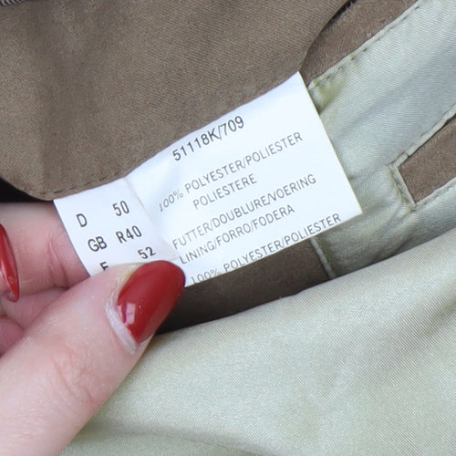 Bush Men's Brown Polyester Button-Up Casual Jacket Size 40 Regular