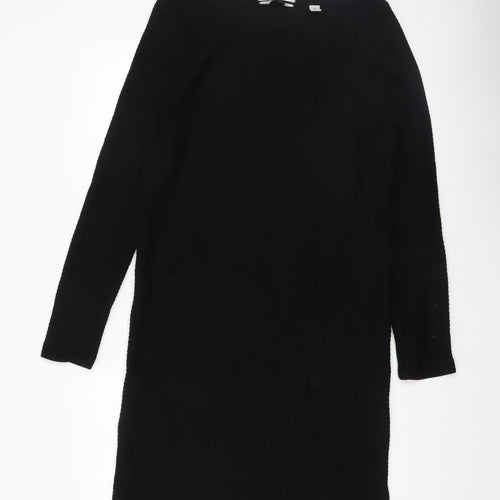 Scotch & Soda Women’s Black S Knit Sheath Dress Long Sleeve