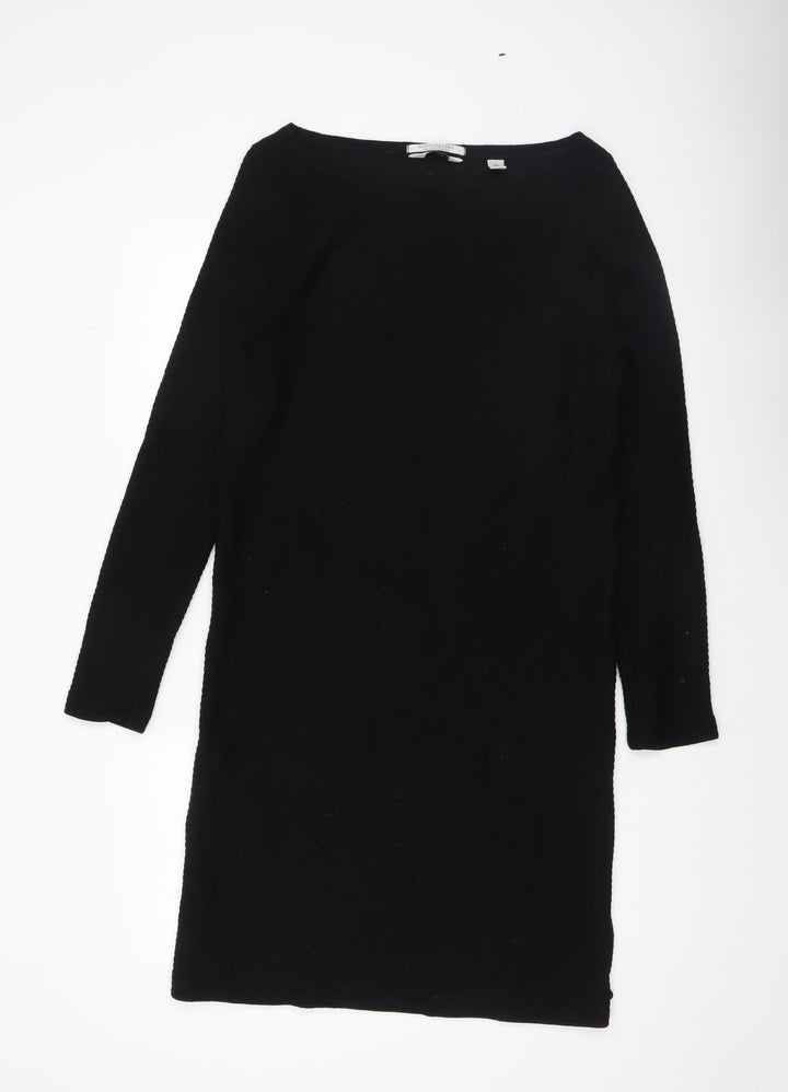 Scotch & Soda Women’s Black S Knit Sheath Dress Long Sleeve