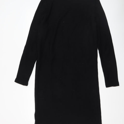 Scotch & Soda Women’s Black S Knit Sheath Dress Long Sleeve