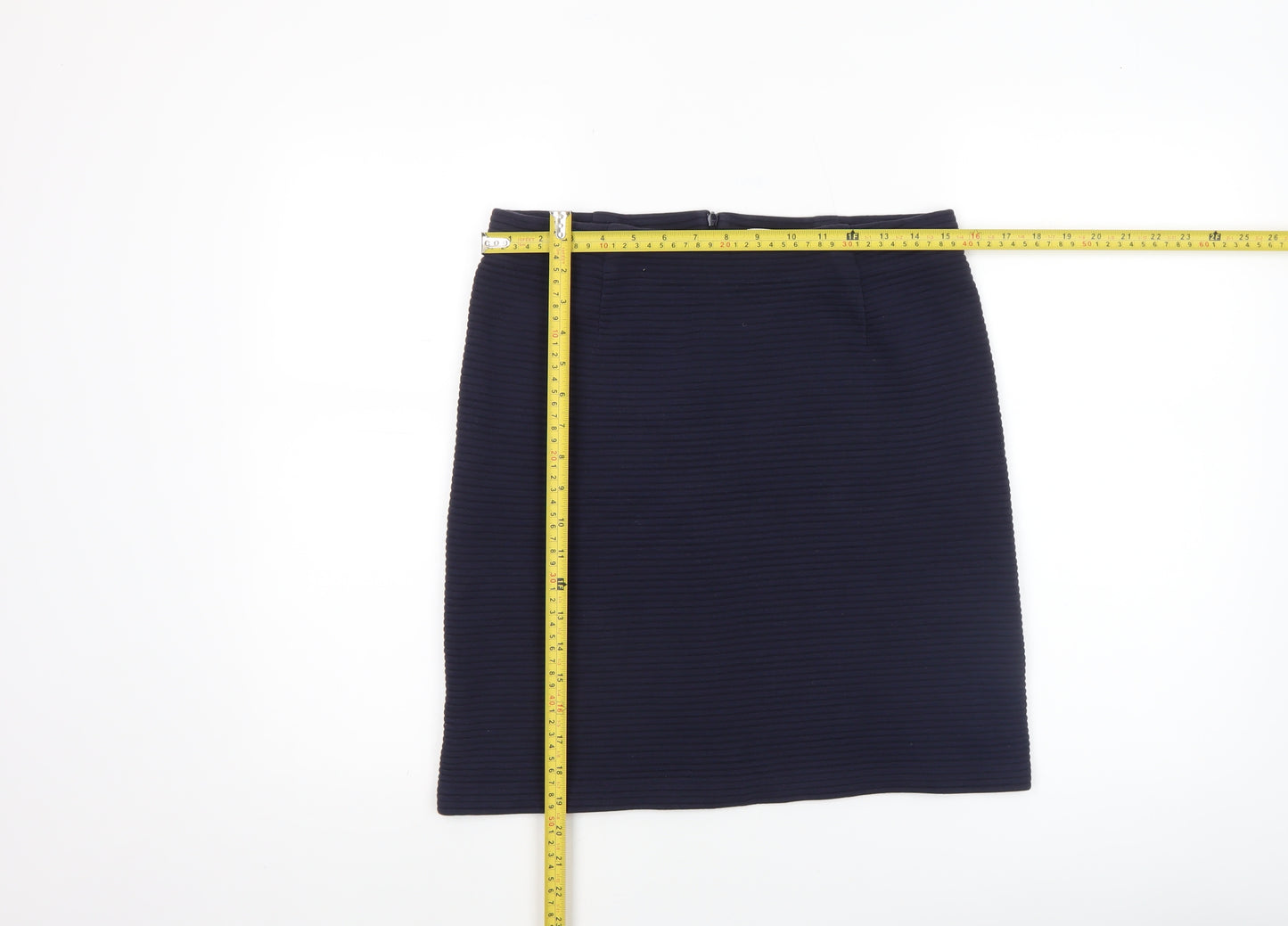Boden Women Blue Cotton Blend Pencil Skirt Size 10 Knee Length