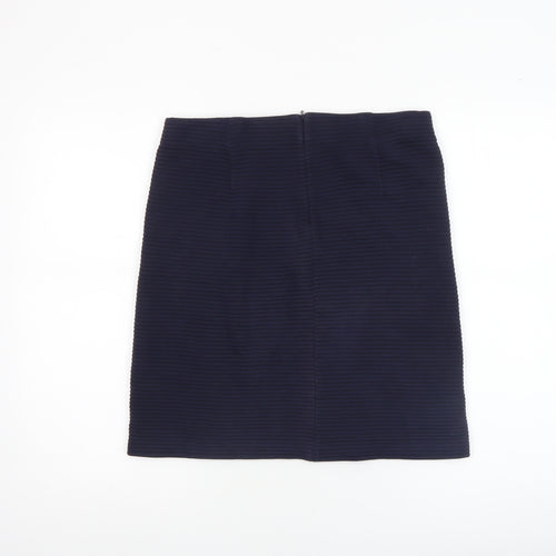Boden Women Blue Cotton Blend Pencil Skirt Size 10 Knee Length