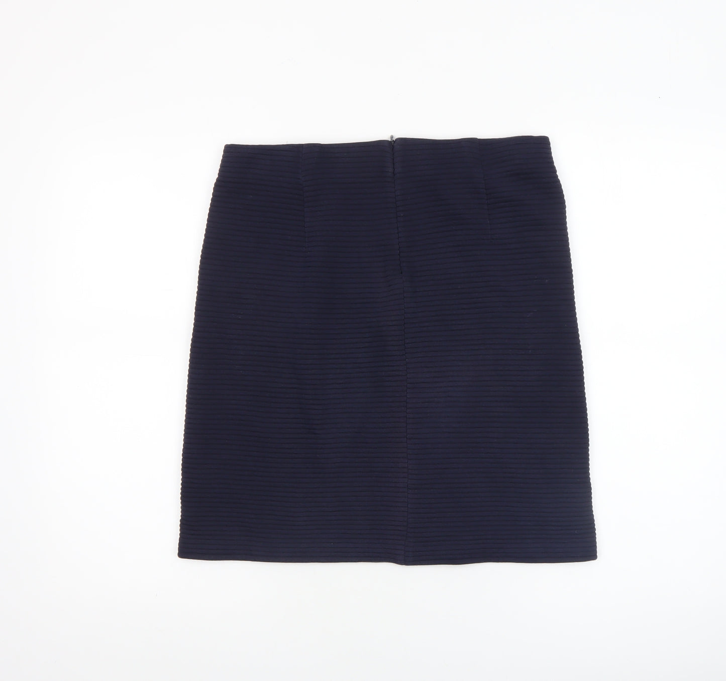 Boden Women Blue Cotton Blend Pencil Skirt Size 10 Knee Length