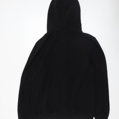 Hype Unisex Black Full Zip Hoodie Size 14 Cotton Blend