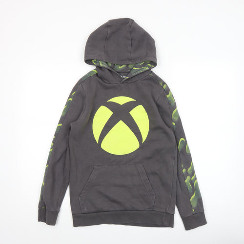 Xbox Boys Grey Hoodie 11-12 Years Pullover Graphic Print Cotton Blend