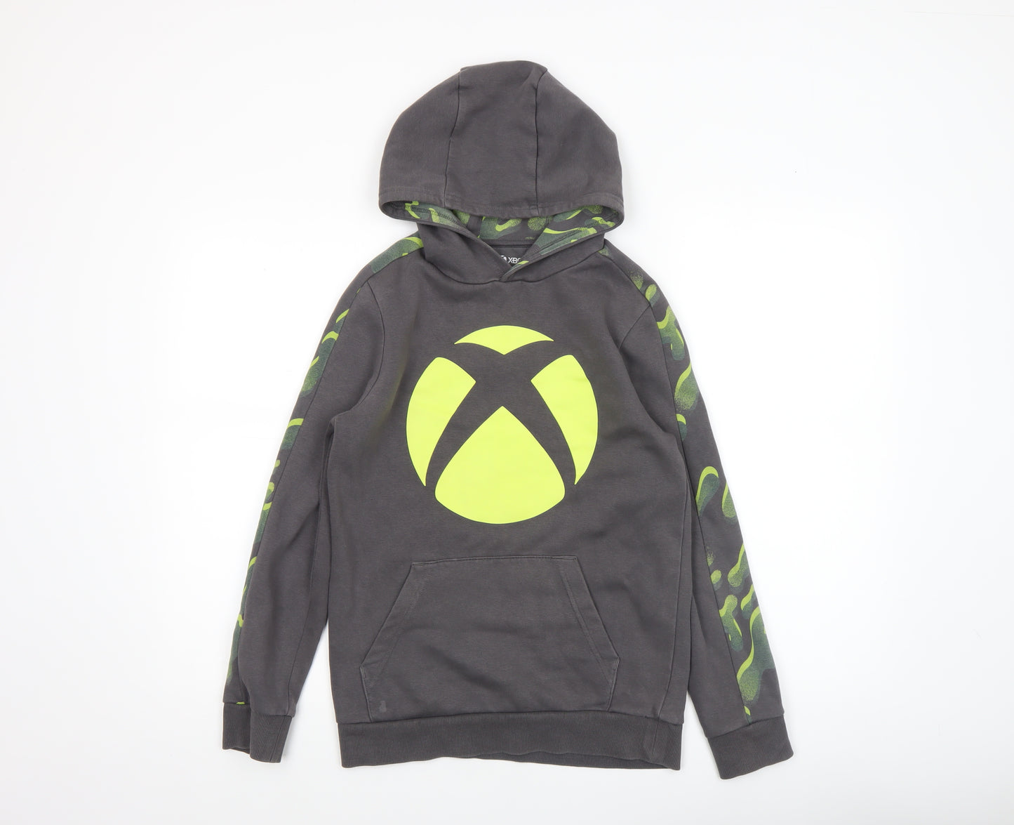 Xbox Boys Grey Hoodie 11-12 Years Pullover Graphic Print Cotton Blend