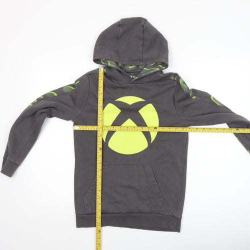 Xbox Boys Grey Hoodie 11-12 Years Pullover Graphic Print Cotton Blend