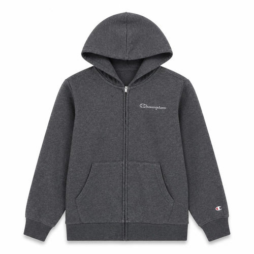 Champion Boys Grey Full Zip Hoodie Medium 9-10 Years Cotton Blend