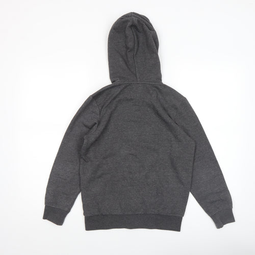 Champion Boys Grey Full Zip Hoodie Medium 9-10 Years Cotton Blend