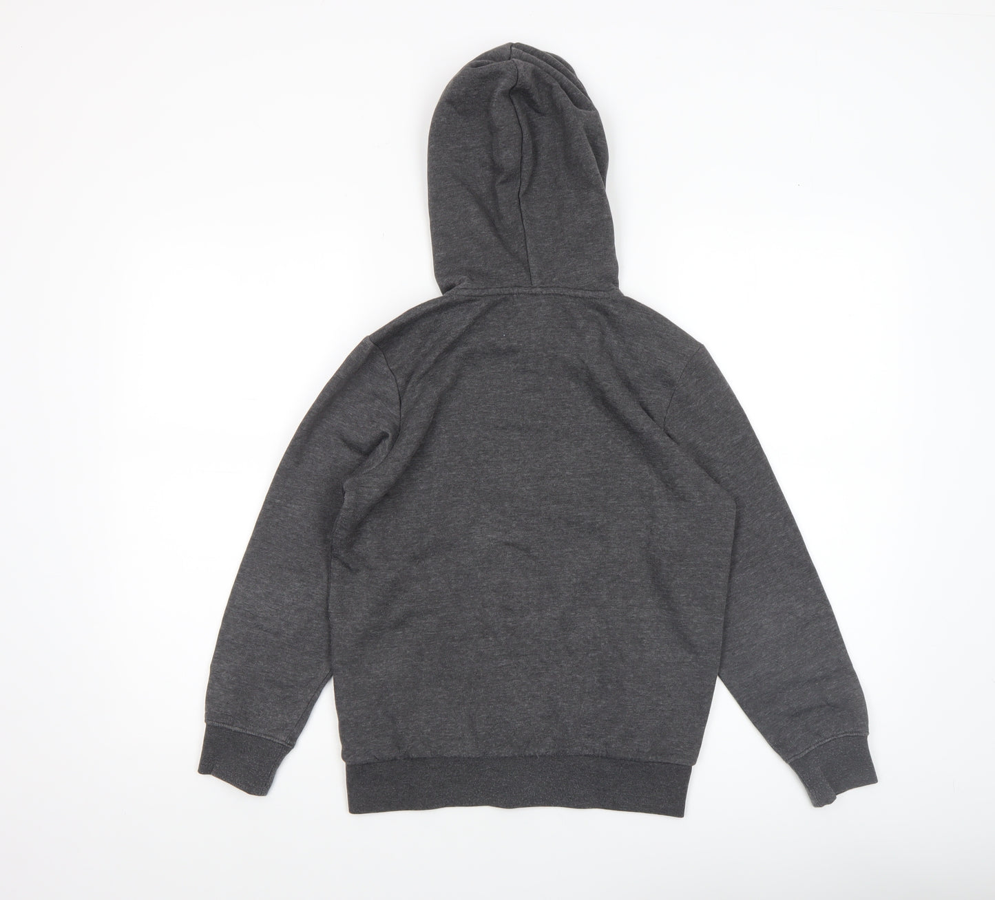 Champion Boys Grey Full Zip Hoodie Medium 9-10 Years Cotton Blend