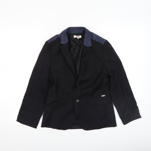 Junior Gaultier Boys Black Wool Blend Single-Breasted Blazer 10 Years