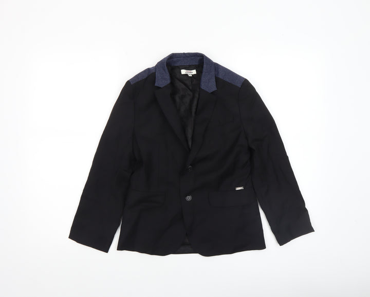 Junior Gaultier Boys Black Wool Blend Single-Breasted Blazer 10 Years