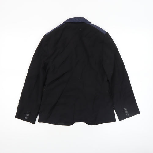 Junior Gaultier Boys Black Wool Blend Single-Breasted Blazer 10 Years