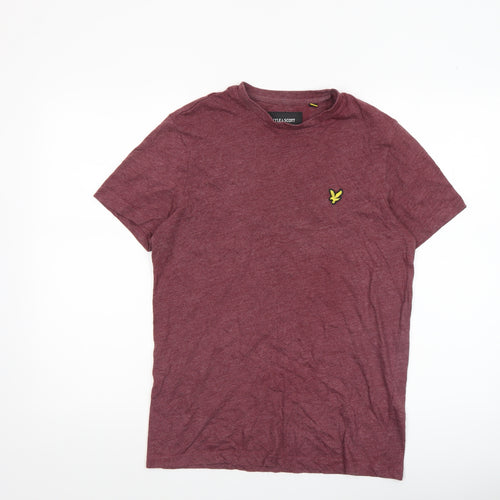 Lyle & Scott Men's Red Cotton Blend Crew Neck T-Shirt Size S