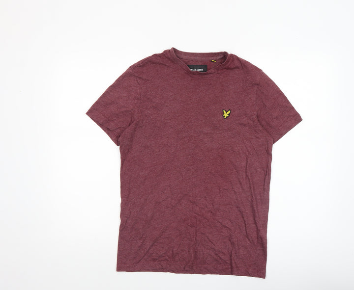 Lyle & Scott Men's Red Cotton Blend Crew Neck T-Shirt Size S