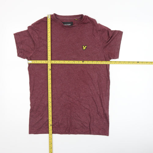 Lyle & Scott Men's Red Cotton Blend Crew Neck T-Shirt Size S