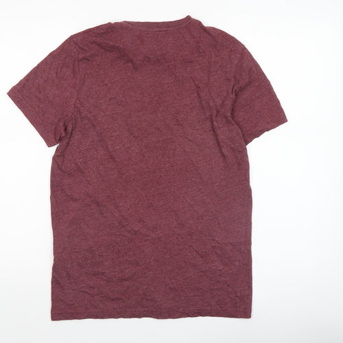 Lyle & Scott Men's Red Cotton Blend Crew Neck T-Shirt Size S