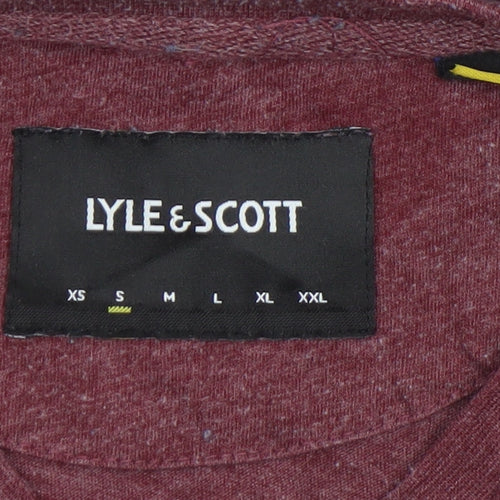 Lyle & Scott Men's Red Cotton Blend Crew Neck T-Shirt Size S