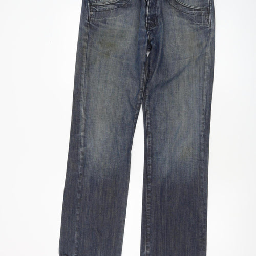 Firetrap Men Blue 30x32 Straight Leg Denim Jeans