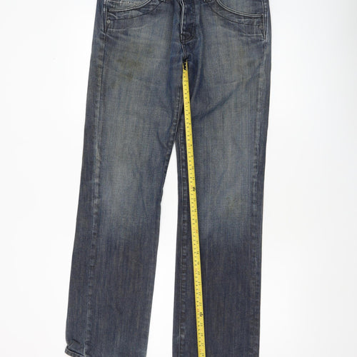 Firetrap Men Blue 30x32 Straight Leg Denim Jeans