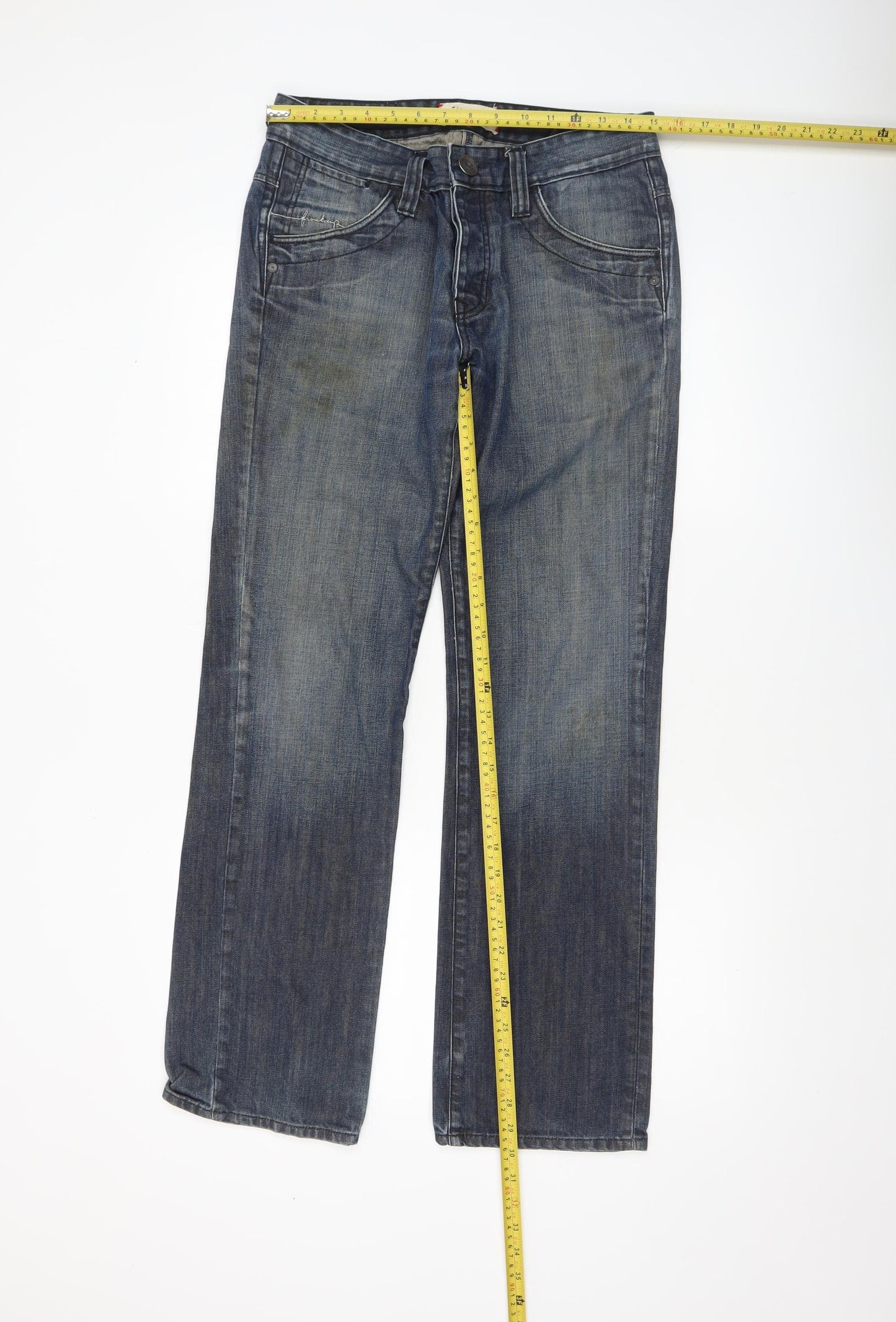 Firetrap Men Blue 30x32 Straight Leg Denim Jeans