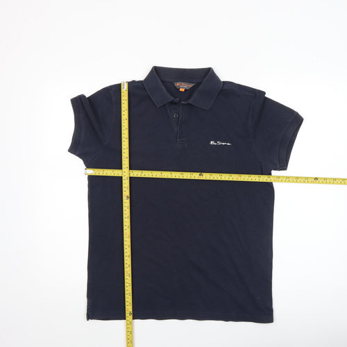 Ben Sherman Men's Blue Cotton Polo Shirt Size M Regular Fit