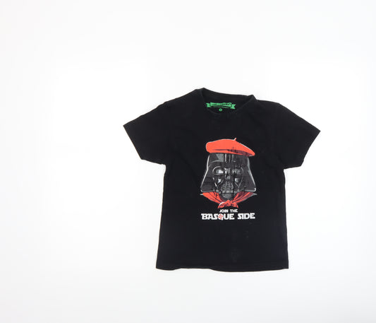 Front view of Avomarks boys’ black star wars darth vader funny graphic t-shirt 8 years
