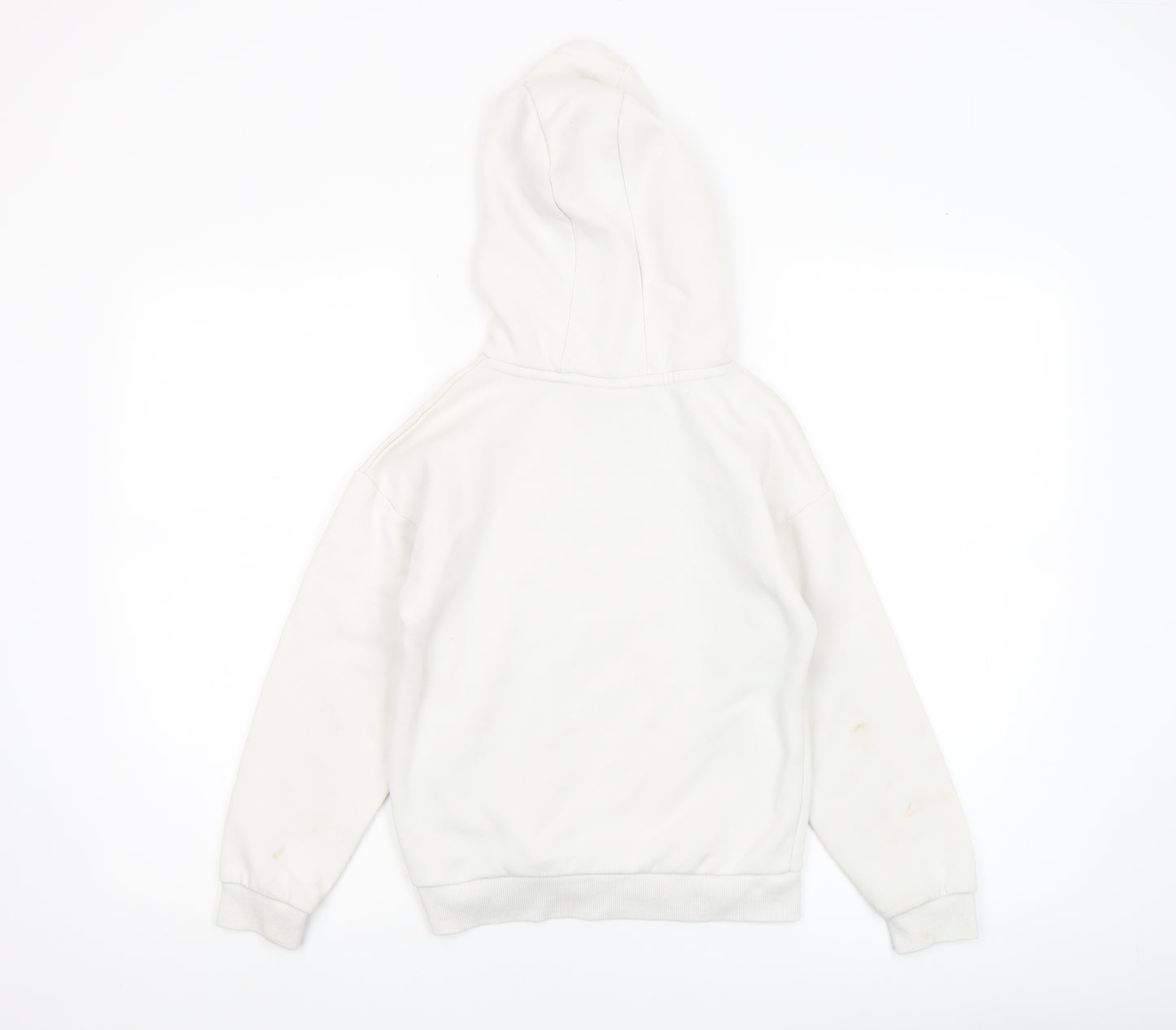 Garfield Boys White Pullover Hoodie 8-9 Years Graphic Print Cotton Blend