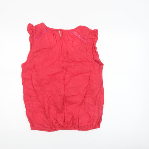 Dorothy Perkins Women's Pink Cotton Sleeveless Tunic Blouse Size 14
