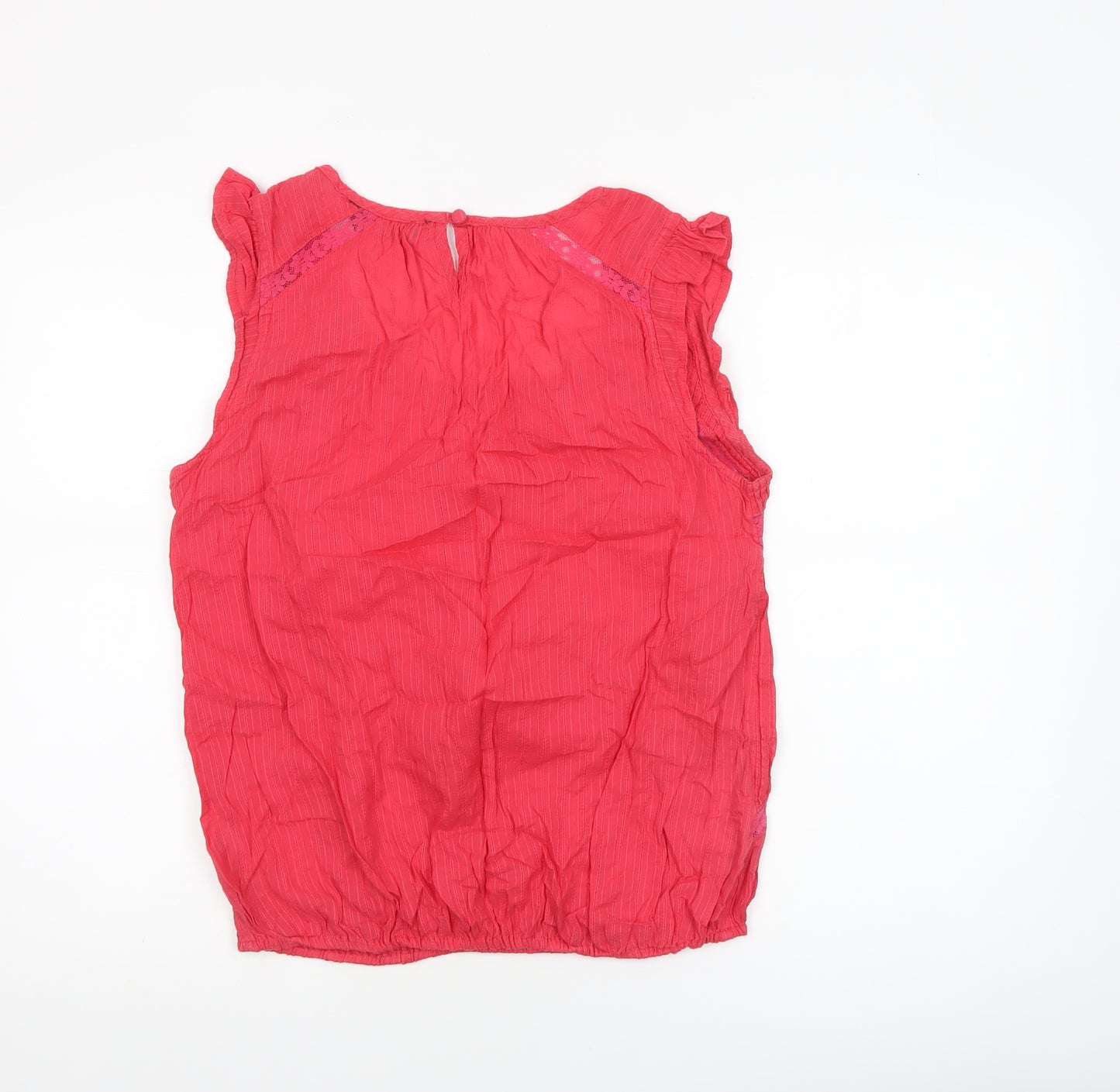 Dorothy Perkins Women's Pink Cotton Sleeveless Tunic Blouse Size 14