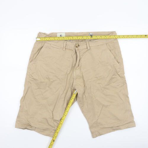 SoulCal&Co Mens Beige Chino Shorts Size L 34in Casual Cotton