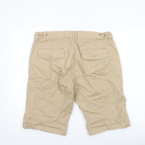 SoulCal&Co Mens Beige Chino Shorts Size L 34in Casual Cotton
