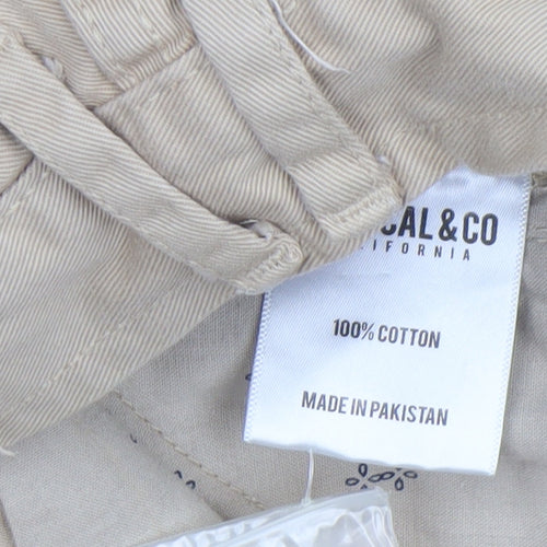SoulCal&Co Mens Beige Chino Shorts Size L 34in Casual Cotton