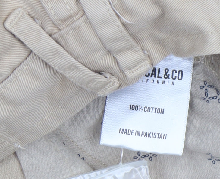 SoulCal&Co Mens Beige Chino Shorts Size L 34in Casual Cotton
