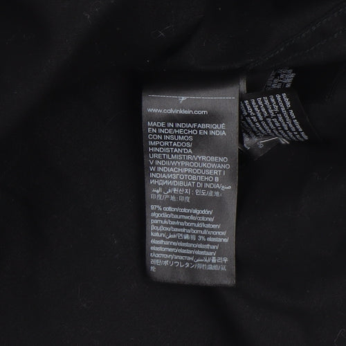 Calvin Klein Jeans Men's Black Relaxed Fit Button-Up Shirt Size S