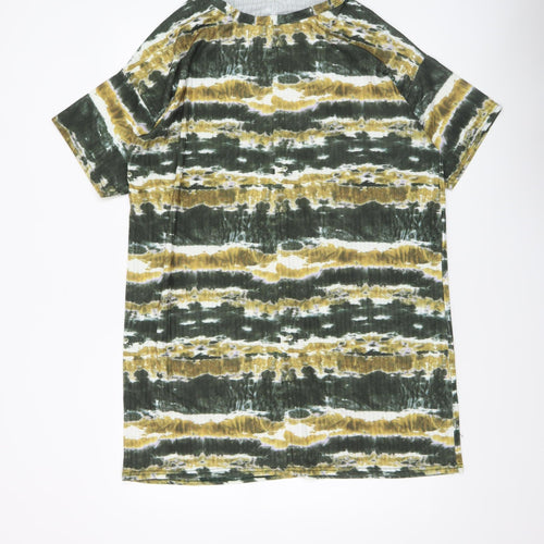 Boohoo Women’s Multicoloured Tie Dye Short Sleeve T-Shirt Dress Size 18
