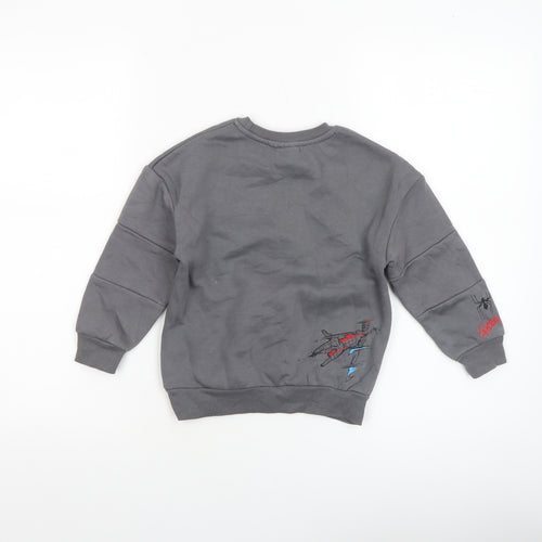 Marvel Boys Grey Spiderman Sweatshirt 4-5 Years Pullover Crew Neck