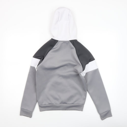 McKenzie Boys Grey Full Zip Hoodie 8-10 Years Colourblock Design
